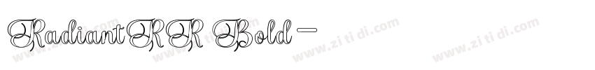 RadiantRR Bold字体转换